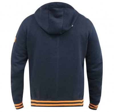 FLANDERS-D555 Full Zip Hoody With Chest Print