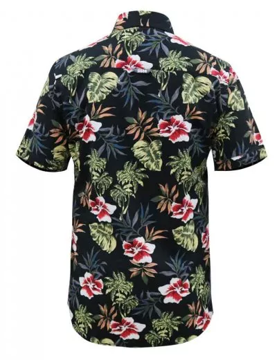 The Duke Clothing Co. - WILTON-D555 Hawaiian Ao Print Short Sleeve Butto...