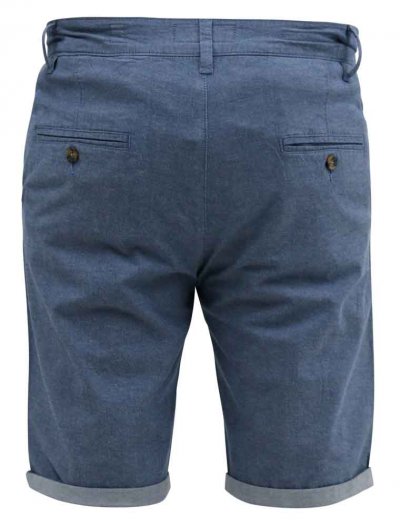 ALDERTON-D555 Stretch Chambray Shorts-Navy-48