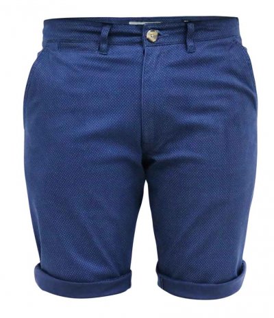 WARREN-D555 Ao Printed Stretch Chino Shorts-Navy-50