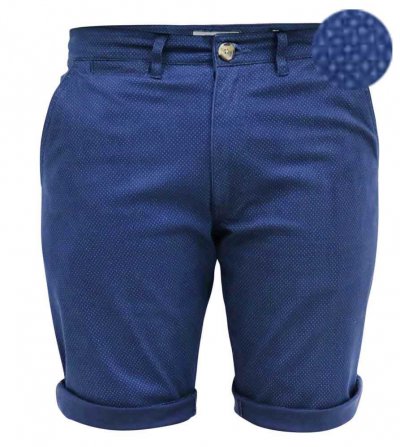 WARREN-D555 Ao Printed Stretch Chino Shorts-Navy-50