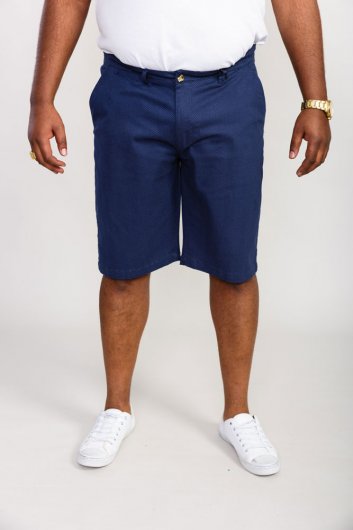 WARREN-D555 Ao Printed Stretch Chino Shorts-Navy-50