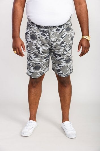 CARLTON-D555 Elasticated Waist Jersey Camo Short-Camo-3XL