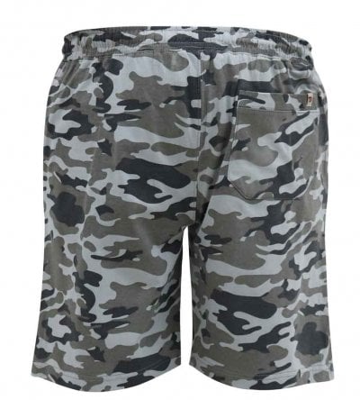 CARLTON-D555 Elasticated Waist Jersey Camo Short-Camo-3XL