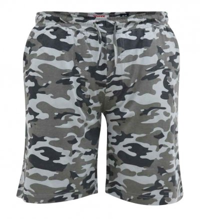 CARLTON-D555 Elasticated Waist Jersey Camo Short-Camo-3XL