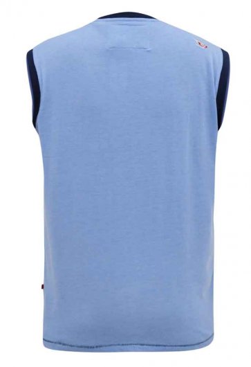 BRETTON-D555 Surf Board Printed Sleeveless T-Shirt-Blue-7XL