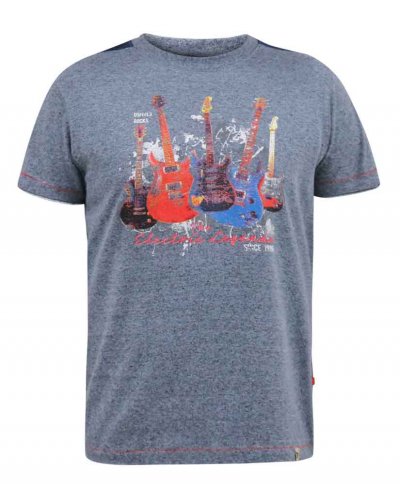 SHARNBROOK-D555 Electric Legends Guitar Print T-Shirt-Kingsize Assorted Pack A-(2XL-5XL)