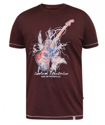 REDBOURN-D555 Lightning Bolt Guitar Printed T-Shirt-Kingsize Assorted Pack B-(3XL-6XL)