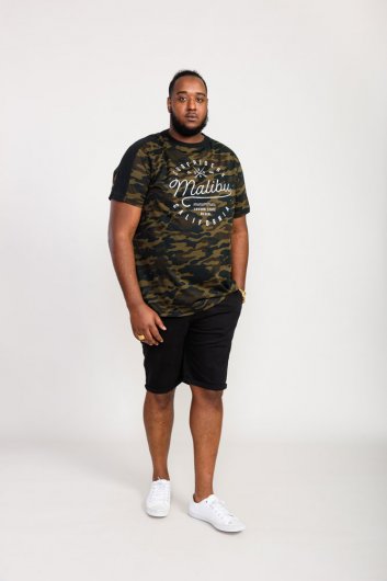 SULLIVAN-D555 Ao Camo T-Shirt With Chest Print-Kingsize Assorted Pack A-(2XL-5XL)