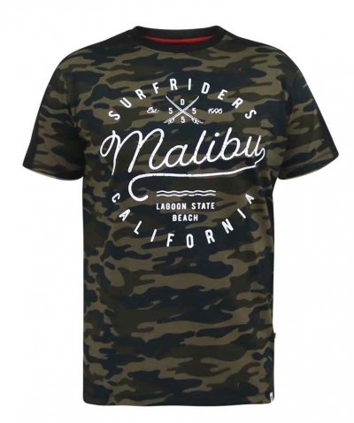 SULLIVAN-D555 Ao Camo T-Shirt With Chest Print-Camo-3XL