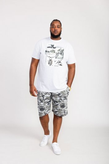 TRAFFORD-D555 Multi Bike Photo Printed T-Shirt-Off White-2XL