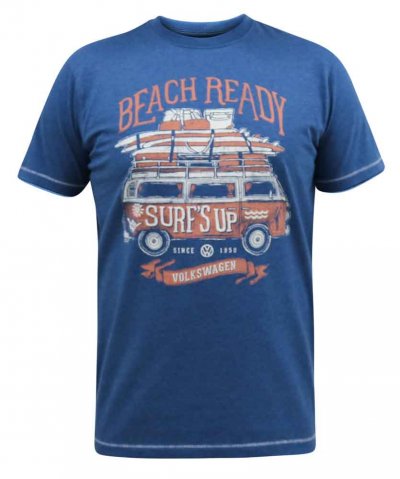 TAVISTOCK-D555 Official Vw Surf'S Up Printed T-Shirt-Navy-3XL