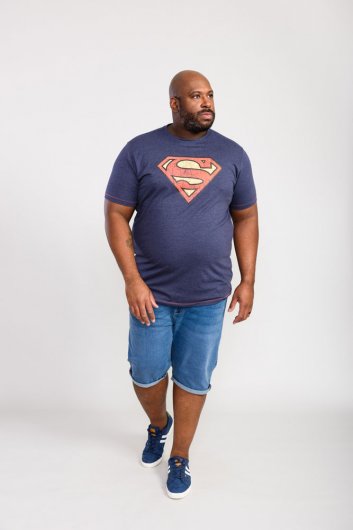 SCAMPTON-D555 Official Superman Printed T-Shirt-Kingsize Assorted Pack B-(3XL-6XL)