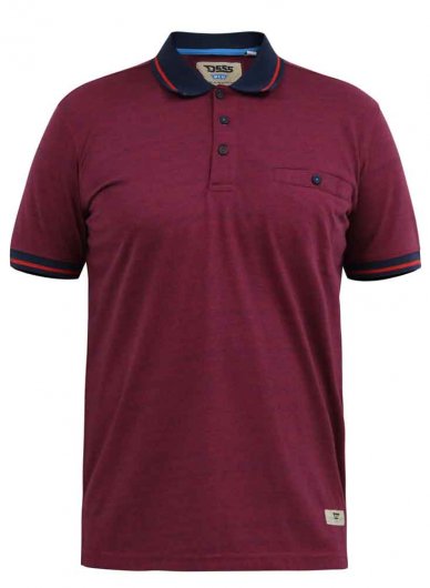 WIGBOROUGH-D555 Fine Stripe Jersey Polo With Chest Pocket-Kingsize Assorted Pack B-(3XL-6XL)