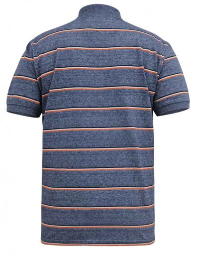 HUMBER-D555 Full Stripe Jersey Polo Shirt-Navy-6XL