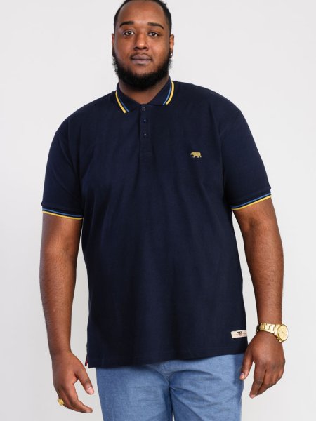 HAMFORD 1-D555 Pique Polo Shirt With 2 Colour Rib Tipping On Collar And Cuffs-Super Kingsize Assorted Pack D-(9XL-10XL)