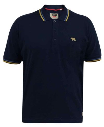 HAMFORD 1-D555 Pique Polo Shirt With 2 Colour Rib Tipping On Collar And Cuffs-Super Kingsize Assorted Pack D-(9XL-10XL)