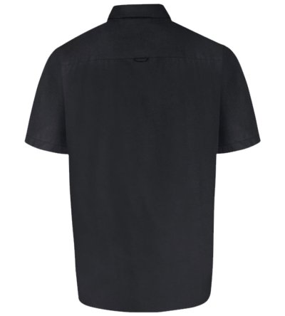 JAMES-D555 Basic Oxford Short Sleeve Shirt-Black