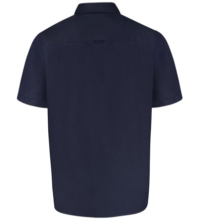 JAMES-D555 Basic Oxford Short Sleeve Shirt-Navy