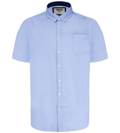 JAMES-D555 Basic Oxford Short Sleeve Shirt-Pink