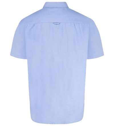 JAMES-D555 Basic Oxford Short Sleeve Shirt-Blue