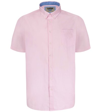 JAMES-D555 Basic Oxford Short Sleeve Shirt-Blue