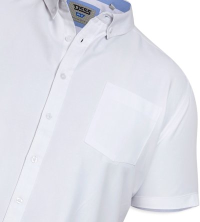 JAMES-D555 Basic Oxford Short Sleeve Shirt-White