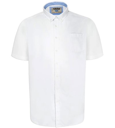 JAMES-D555 Basic Oxford Short Sleeve Shirt-White