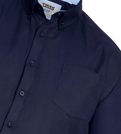 RICHARD-D555 Basic Oxford Long Sleeve Shirt-Black