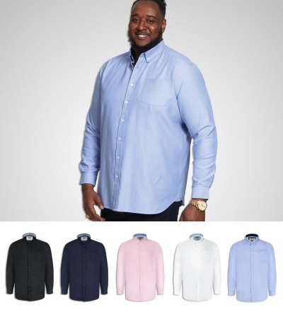 RICHARD-D555 Basic Oxford Long Sleeve Shirt-Navy