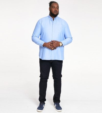 RICHARD-D555 Basic Oxford Long Sleeve Shirt-Navy