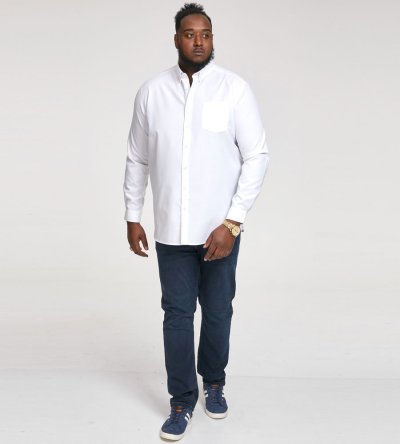 RICHARD-D555 Basic Oxford Long Sleeve Shirt-Pink