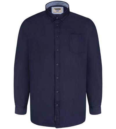 RICHARD-D555 Basic Oxford Long Sleeve Shirt-Blue