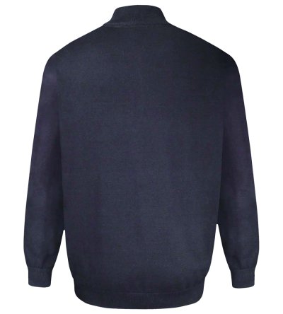 FRANCO 2-D555 Basic Navy Zip Through Knitted Sweater-Kingsize Assorted Pack K-(2XL-5XL)