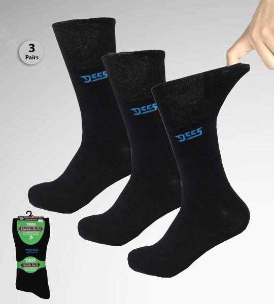 HAROLD-D555 Pack Of 3 Extra Wide Comfort Fit Socks