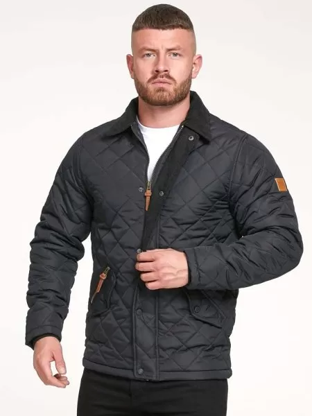 Barbour International Winter Duke Wax Jacket Black - Terraces Menswear