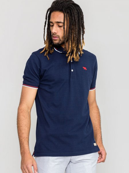 STANBRIDGE-D555 Chest Embroidered Polo With Double Tipping On Collar And Cuffs