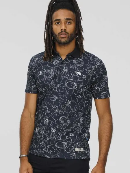 The Duke Clothing Co. ROLAND D555 AO Abstract Printed Pique Polo Shirt