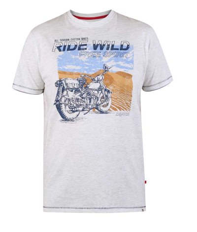 LANGDON-D555 Ride Wild Motorbike Printed T-Shirt-Deal Pack-(S-XXL)