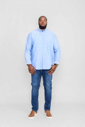 COLCHESTER 2-D555 L/S Oxford Shirt With Button Down Collar Down Collar And Pocket