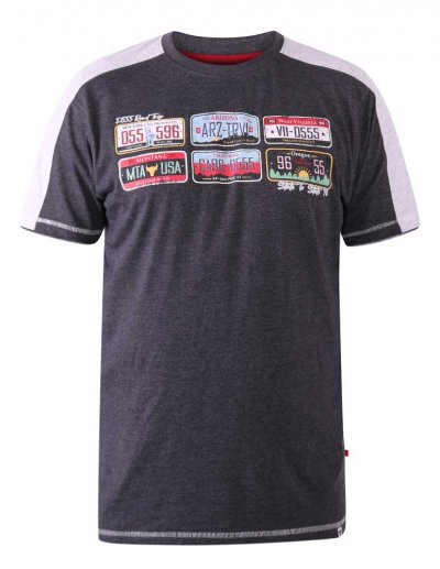 SOHO-D555 American Number Plate Printed T-Shirt