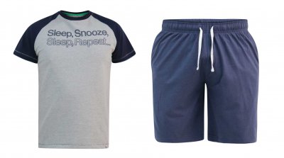 JERVIS 1-D555 Raglan T-Shirt And Shorts Loungewear Set