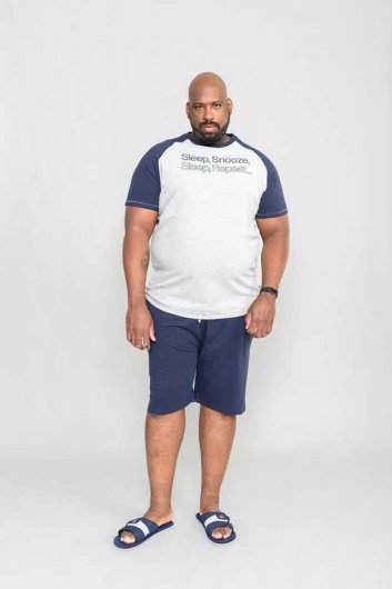 JERVIS 1-D555 Raglan T-Shirt And Shorts Loungewear Set