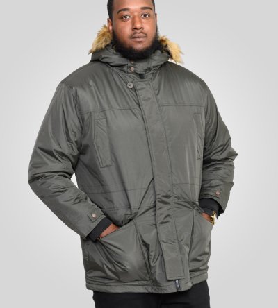 LOVETT 1-D555 Parka Style Jacket With Detachable Fur Trim-Kingsize Assorted Pack A-(2XL-5XL)