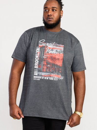 BRAMFIELD-D555 Sunset Park Brooklyn Printed T-Shirt- DEAL PACK-(3XL-6XL)