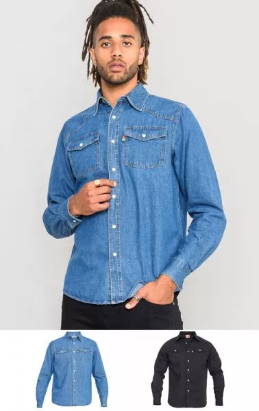 Barstow Western Denim Shirt - Dark Wash