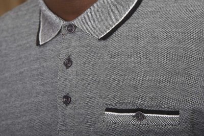 HOWARD-D555 Long Sleeve Polo Shirt With Jacquard Collar & Cuff