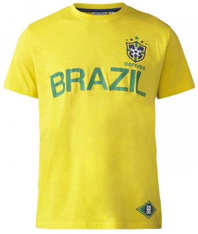 RICARDO-D555 Brazil Football T-Shirt-2XL-5XL-A
