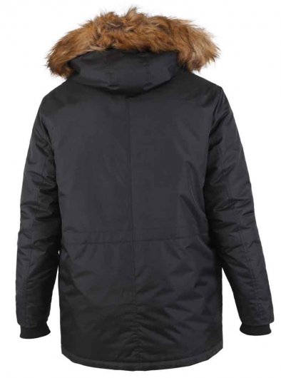 LOVETT 1-D555 Parka Style Jacket With Detachable Fur Trim