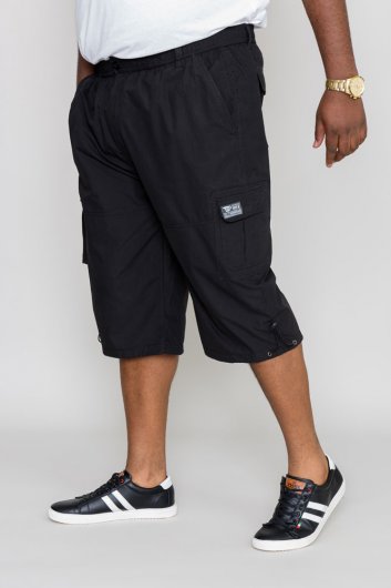 MASON-D555 Cargo Capri Pant With Leg Pockets